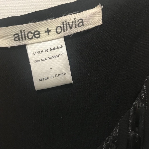 ALICE + OLIVIA Silk Bubble Hem Sequin Dress - Picture 7 of 8